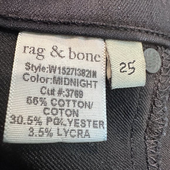 rag & bone Jeans Skinny Low Rise Ankle Boho Edgy Midnight Size 25 #W1527I382M - Picture 4 of 15